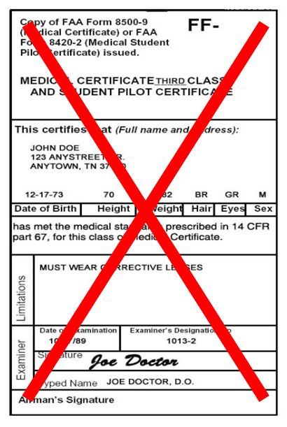 Old Student Pilot Certificate